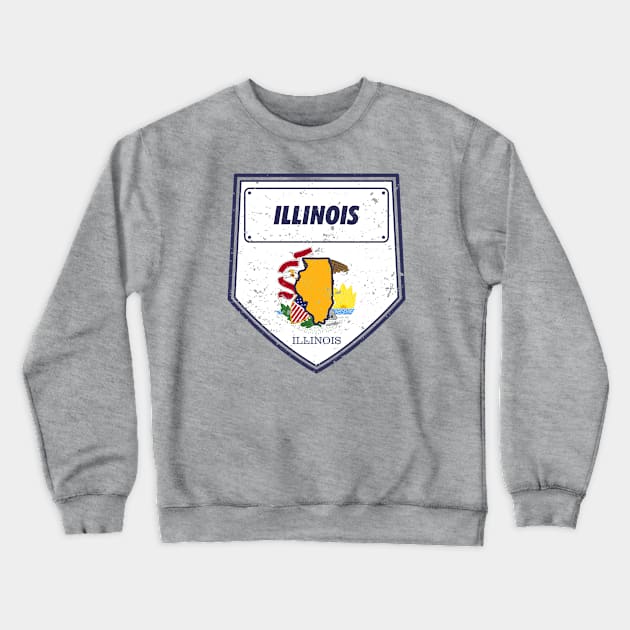 illinois Crewneck Sweatshirt by DeekayGrafx